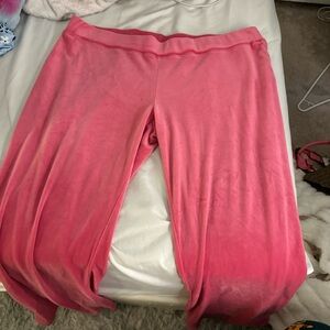 Juicy Couture Pink Velour Track Pants